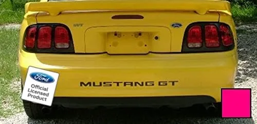 Vista 3 de Letras de inserción para parachoques trasero, calcomanías para Ford Mustang GT Negro (Mate) - CBM (se ajusta a 1994-1998)