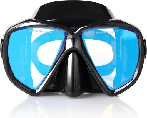 Vista 13 de Máscara de buceo panorámica HD para natación, gafas de buceo antivaho, máscara de buceo de vidrio templado, gafas de natación para adultos y jóvenes