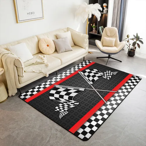Vista 3 de Alfombra de Juego de Autos de Carreras para Niños, Alfombras de Juego para Niños, Alfombra de Sala de Juegos para Niños con Respaldo de Goma