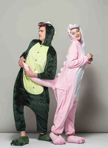 Vista 3 de HuaMei Pijama de unicornio con diseño de animal para cosplay y Halloween