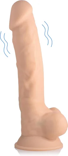 Vista 6 de Consolador vibrador de silicona hipoalergénica Silexpan de 9 pulgadas - Oscuro