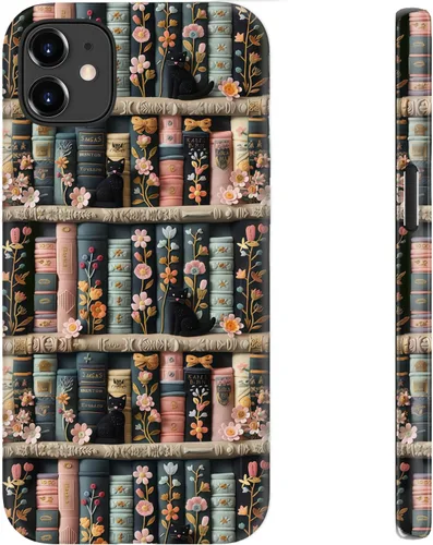 Vista 94 de bemal Funda para iPhone 12 Mini, estética, vintage, floreciente, peonía, concha, femenina, compatible con MagSafe, moderna, única, moderna, moderna