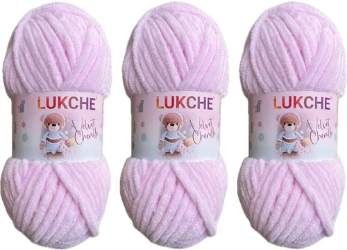 Vista 10 de Hilado de chenilla de terciopelo para amigurumi y punto de crochet súper voluminoso 100 gr (69,0 m) (Grosor del hilo 8 mm) (Verde espárrago) 1