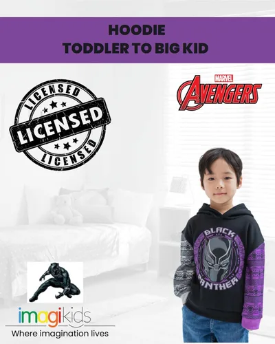 Vista 4 de Marvel Avengers Black Panther - Sudadera con capucha de forro polar para niños pequeños y grandes