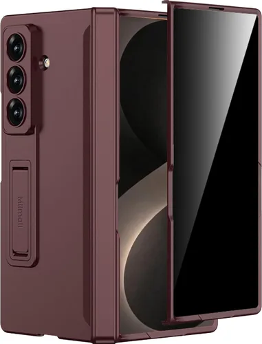 Vista 20 de Miimall - Funda para Samsung Galaxy Z Fold 4 con pantalla de privacidad, soporte ajustable integrado y protección magnética de bisagra, funda