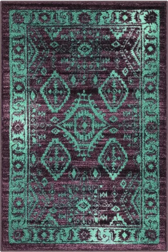 Vista 19 de Alfombrilla Maples Rugs, modelo Georgina Accent, Tela, Azul Marino/Verde