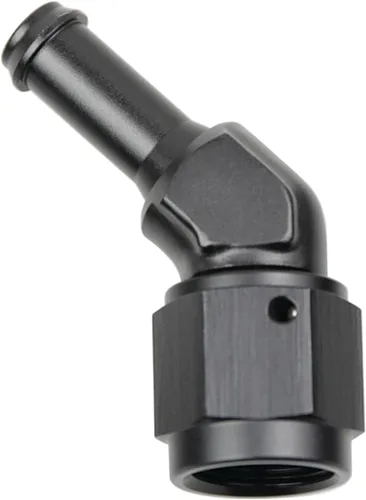 Vista 21 de Recta 6AN hembra giratoria a 1/4 "empuje en manguera adaptador de montaje de púas aluminio negro
