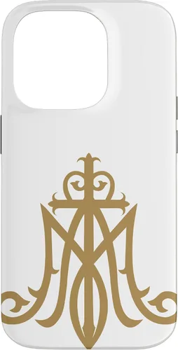 Vista 17 de Funda católica con monograma para iPhone 16 Virgin Mary Insignia Ave Maria
