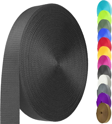 Vista 20 de Correa de nailon de 1 pulgada y 1.5 pulgadas, correa de nailon resistente de 12 yardas, correa duradera para equipo de interior o exterior