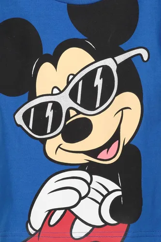Vista 4 de Disney- Camisa de manga corta y pantalones cortos de malla de Mickey Mouse