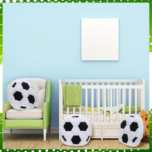 Vista 3 de Gerrii 8 almohadas de bola de 13.8 pulgadas, cojines deportivos de felpa mullida, cojín de felpa para regalos de equipo, decoración de dormitorio