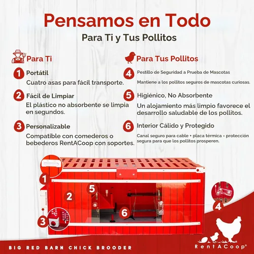 Vista 3 de RentACoop Big Red Barn Chick Brooder