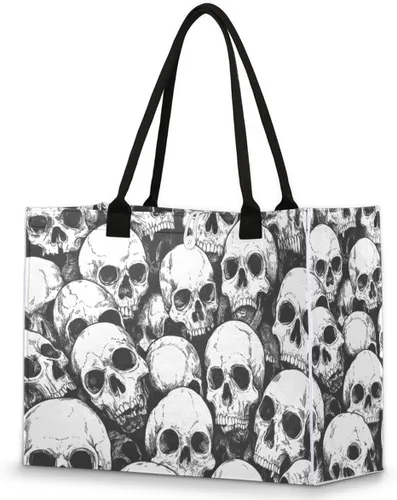 Vista 14 de Pardick Bolsa de mano reutilizable para mujer, bolsa de viaje, trabajo, compras, piscina y playa, A-04, Mediana