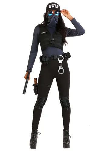 Vista 3 de Disfraz de SWAT para Mujer Multicolor