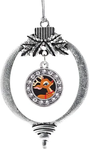 Vista 587 de Inspired Silver - Adorno de cromosoma 21 con dije de círculo de plata con joyas de circonita cúbica