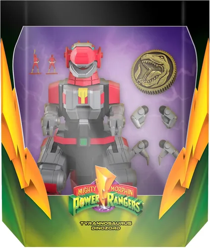 Vista 8 de Super7 ULTIMATES! Mighty Morphin Power Rangers Red Ranger - Figura de acción de Power Rangers de 7" con accesorios, coleccionables clásicos