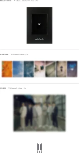 Vista 5 de [WEVERSE Beneficio de compra por reserva] BTS BANGTAN BOYS – BE álbum de edición Deluxe, póster, juego extra de tarjetas fotográficas de holograma