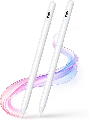 Vista 20 de DRYMOKINI Paquete de 2 lápices capacitivos universales para teléfonos y tabletas Lápiz óptico activo recargable USB-C con punta fina de 0.1 in