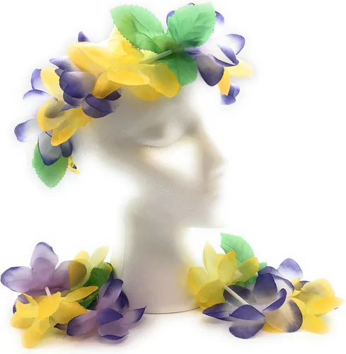 Vista 4 de Mahalo Floral Leis Diadema y muñeca Set (Conjunto de 12)