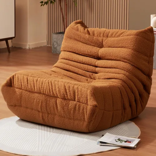 Vista 43 de Hobestluk Puf con espuma viscoelástica, tela de piel sintética ultrasuave, diseño ergonómico, puf pequeño, para sala de estar, dormitorio, sala