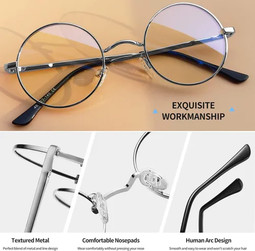 Vista 2 de Gafas de sol Joopin polarizadas, estilo Lennon, redondas, gafas de sol estilo hippy redondas para mujer y hombre