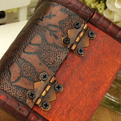 Vista 6 de tallahassee Caja de joyería con patrón de flores en relieve de madera antigua, organizador de almacenamiento, cajas decorativas de regalo (estilo 1)