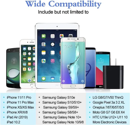 Vista 6 de Bloque de cargador para iPhone, 4.8A, cargador de pared USB, adaptador de corriente, cubo de carga, caja de ladrillo para iPhone 17e 17 16e 16 15 14