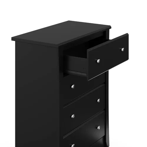 Vista 5 de Storkcraft Crescent - Cómoda con 4 cajones (negro) – Certificado GREENGUARD Gold, cómoda fácil de combinar para guardería y dormitorio de niños