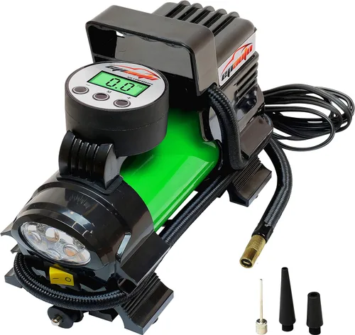 Vista 8 de EPAuto - bomba compresora de aire portátil 12 V CC, inflador digital de neumáticos Azul