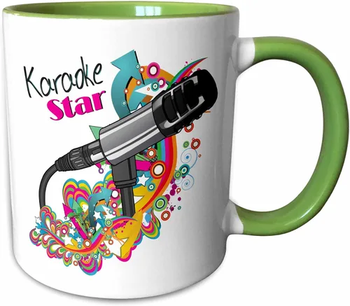 Vista 11 de 3D Rose 115368_4 - Taza de cerámica de dos tonos, 11 onzas, color negro y blanco