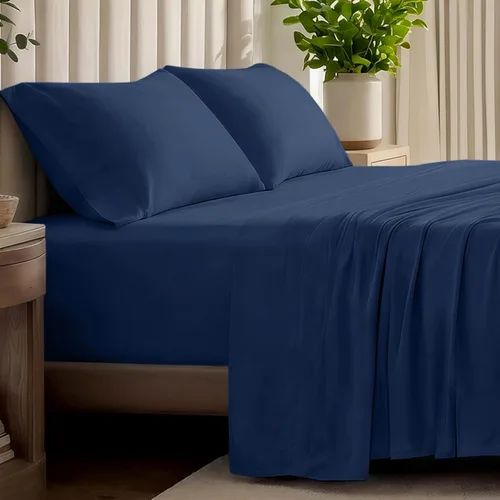 Vista 14 de Bare Home - Juego de sábanas de jersey 100% algodón orgánico, ultra suave, 100% algodón - Juego de sábanas y funda de almohada - Sábanas de bolsillo