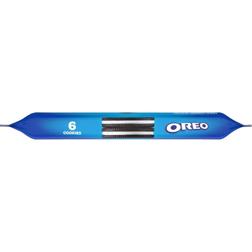 Vista 21 de OREO Galletas sándwich de chocolate, sabor original, 1 paquete de bocadillos, 6 galletas en total