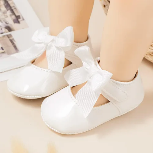 Vista 2 de Babelvit Zapatos de vestir de princesa de alta calidad con lazo Mary Jane, zapatos de vestir de princesa con suela de goma, piel sintética