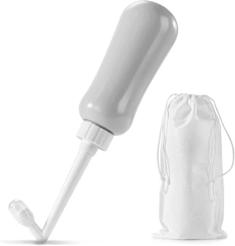 Vista 7 de Bidé Portátil de Viaje de Gran Capacidad 450ml (15oz) Personal de Mano Azul