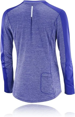 Vista 2 de Salomon Agile LS - Camiseta de running para mujer - SS17, Azul espectro