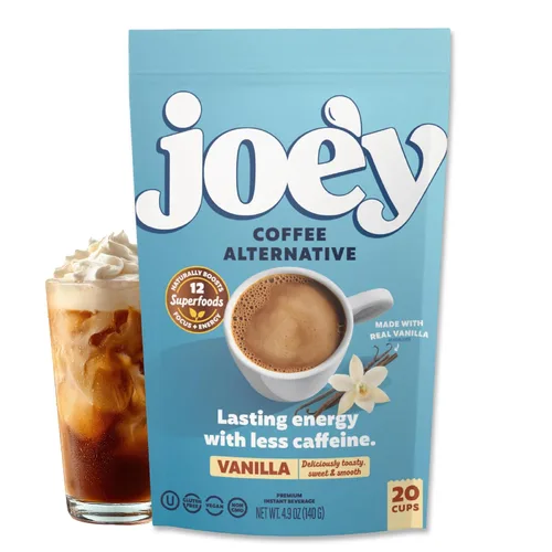 Vista 11 de Joe'y Alternativa de café de hongos, sabor moca, 20 porciones, sustituto de café instantáneo con melena de león, reishi, cordyceps, ashwagandha