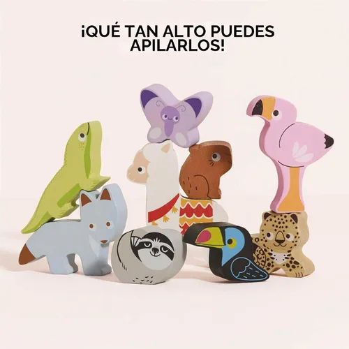 Vista 5 de Le Toy Van Torre apilable y bolsa de madera Petilou Andes 59.1 ft+
