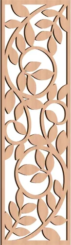 Vista 158 de 9 3/8"W x 24 3/8"H x 1/4"T Utica Decorativo Fretwork Madera Paneles de Pared, Abedul