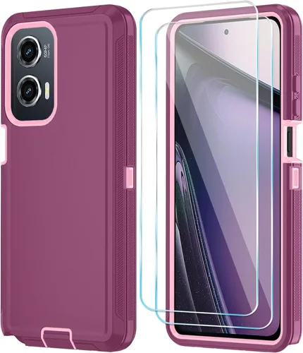 Vista 10 de Qinmay Funda para Motorola Moto G Stylus 5G 2024 con protector de pantalla HD, resistente, a prueba de golpes y caídas, funda de 3 capas para Moto G