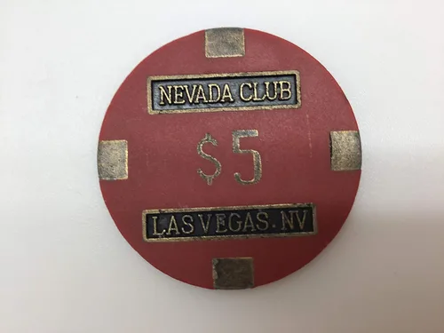 Vista 3 de Nevada Club Fichas de póquer - (100) $5 Núcleo de latón 0.53 oz