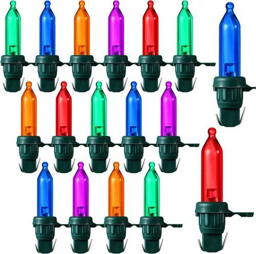 Vista 8 de Remagr 60 bombillas LED de repuesto para Navidad, mini gran angular, luz de árbol de Navidad, cadena de luz para exteriores, repuesto