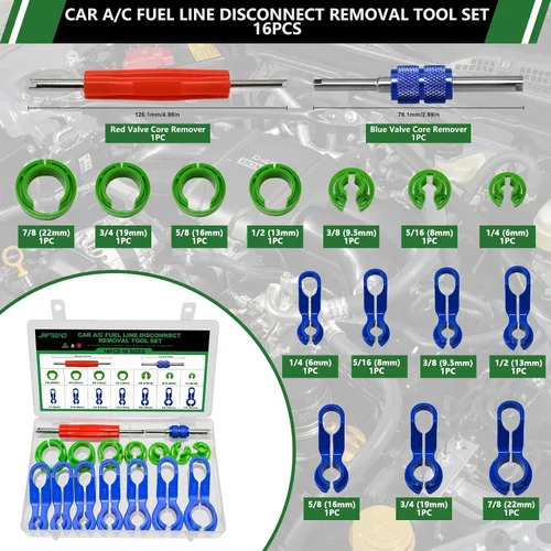 Vista 7 de 6 Sets 951PCS Car A/C Repair Kits for R12 & R134a Systems