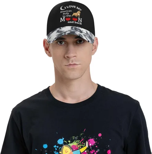Vista 5 de I Love American Bully - Gorra de béisbol ajustable para hombres y mujeres, sombrero de papá