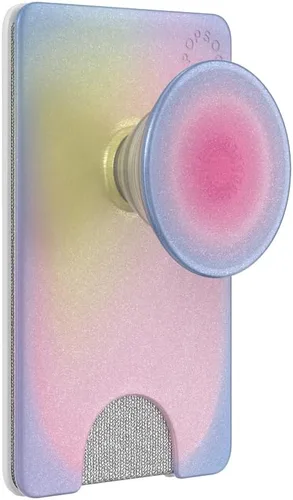 Vista 6 de PopSockets Cartera adhesiva para teléfono y tarjetero con agarre, púrpura - Aura