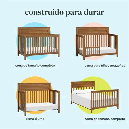 Vista 10 de DaVinci Cuna convertible 4 en 1 de otoño en castaño, certificado Greenguard Gold