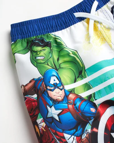 Vista 6 de Marvel Avengers Boys Swim Trunks Spider-Man, Captain America Swimsuit UPF 50+ Quick Dry Bathing Suit for Boys (2T-12)