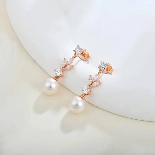 Vista 3 de Aretes de plata de ley 925 para mujer, aretes colgantes y colgantes con circonita cúbica 5A para mamá, madre, esposa, hija, abuela, joyería de regalo