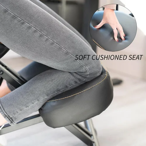 Vista 9 de DRAGONN by VIVO DN-CH-K02B - Silla ergonómica arrodillada con soporte para el respaldo, taburete ajustable para el hogar y la oficina con asiento