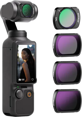 Vista 18 de Conjunto de Filtros con Efecto Magnético NEEWER Compatible con DJI OSMO Pocket 3 Combo de Accesorios para Creadores, Paquete de 4 Filtros 8X