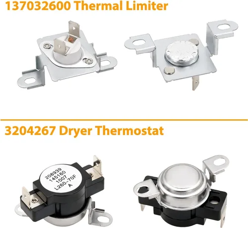 Vista 6 de Elemento calefactor de secadora 134792700, limitador térmico 137032600 y termostato 3204267 de SupHomie compatible con secadores Electrolux